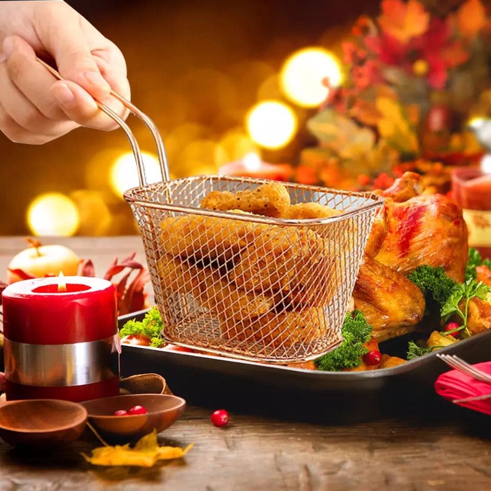 Stainless Steel Square French Fries Frying Basket, French Fries Colander Strainer, Stainless Steel Square Fried Food Filter, Mini Mesh Metal Square Colander Deep Frying Basket, Snack Strainer Cooking Tool Stainless Steel Square French Fries Frying Basket, French Fries Colander Strainer, Stainless Steel Square Fried Food Filter, Mini Mesh Metal Square Colander Deep Frying Basket, Snack Strainer Cooking Tool